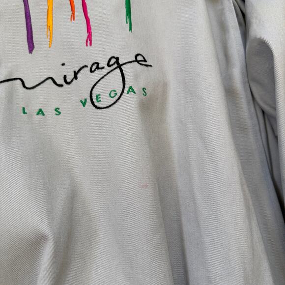 Vintage 90's Mirage Las Vegas Evander Holyfield vs Riddick Bowe Boxing Jacket XL - Picture 2 of 9